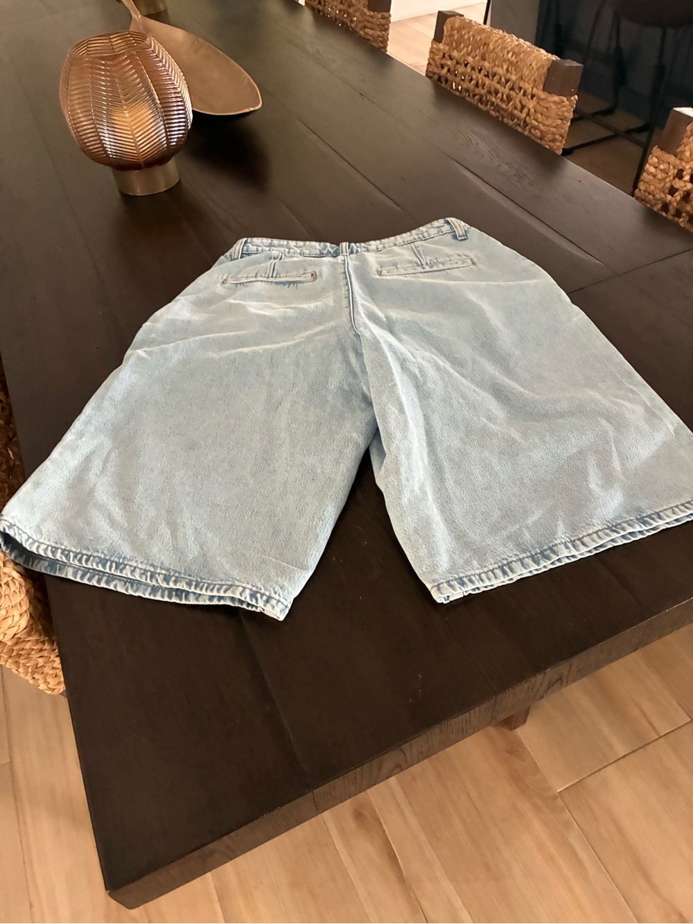 Classic Light Blue Denim jorts from the Scoop Devil Wears Prada collection.